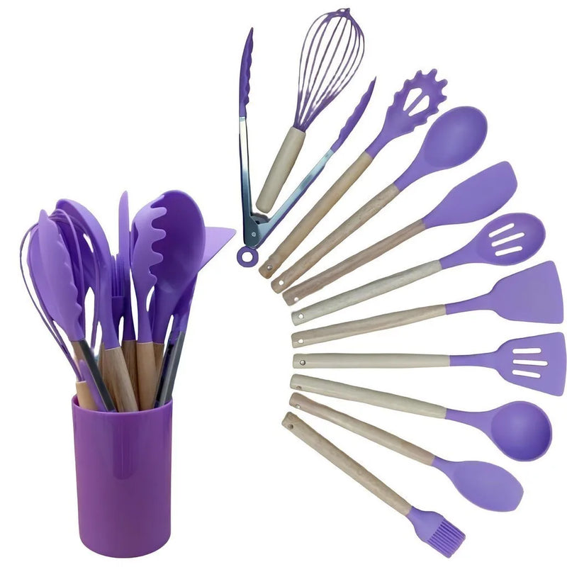 Kit C/12Peças de Silicone para Cozinha