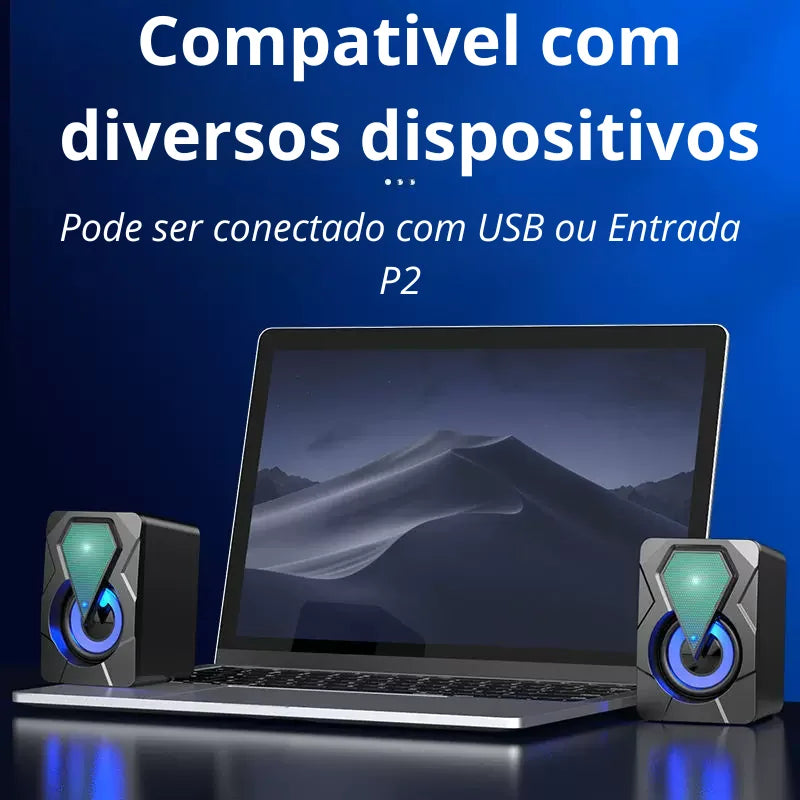 Caixa de Som Gamer para Notebook